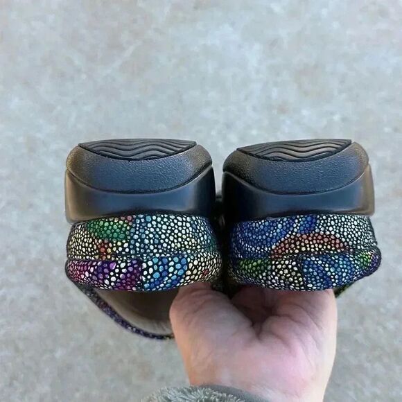 Alegria Kayla Bullseye Colorful KAY Mules Slip On Shoes Sz 37 - Picture 7 of 11